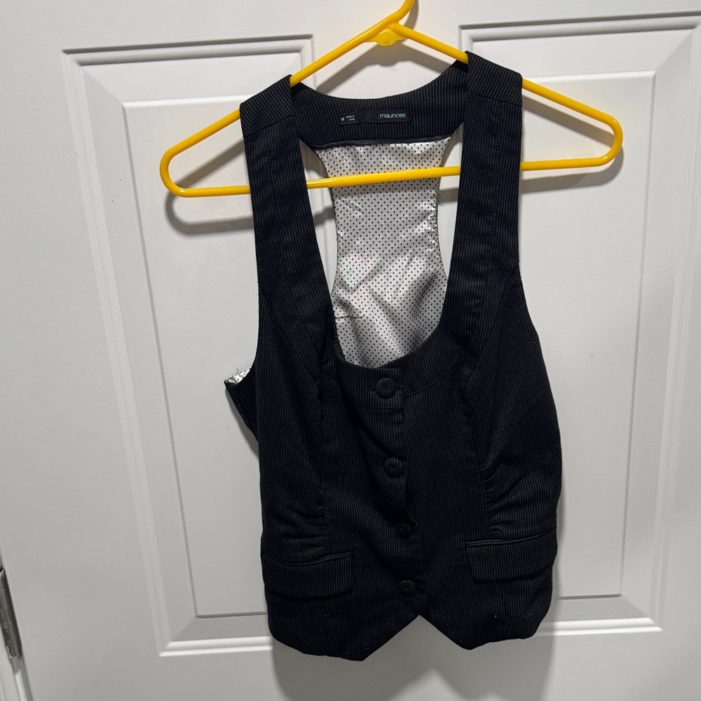 Maurices Black and White Polka Dot Top